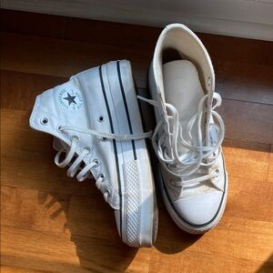 Converse White High-Top Sneakers Classic Canvas Design